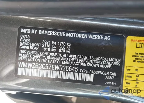 2014 Mini Countryman Cooper z USA, uszkodzony, nr VIN WMWZB3C57EWR36645